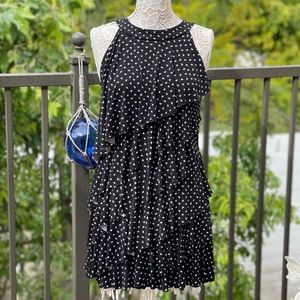 White House Black Market cocktail Ruffled dress